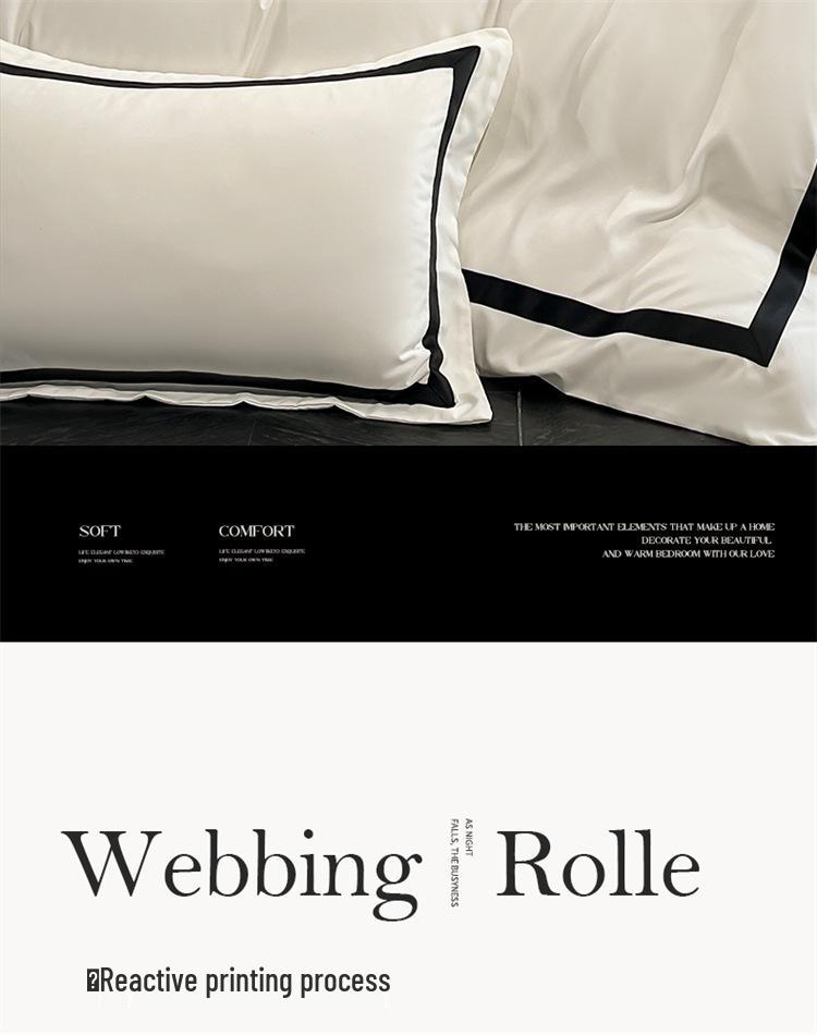 Premium Washed Cotton Luxury Bedding Set: Skin-Friendly, Brushed Duvet Cover, Sheet & Fitted Sheet - 4-Piece Hotel Style