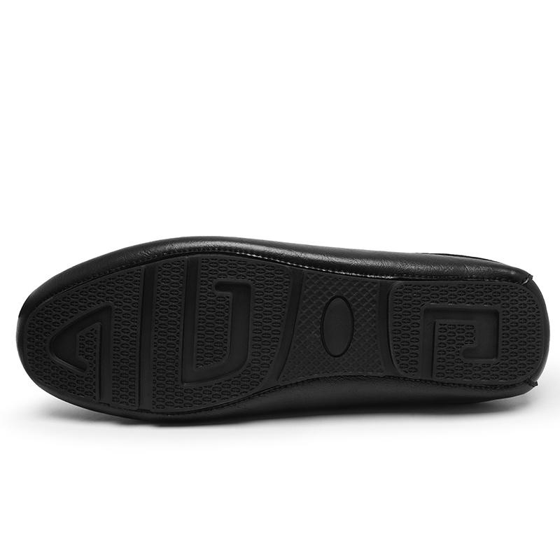 Summer Men's Slip-On Hollow Out Soft Loafers Leather Breathable Work Shoes For Men Comfortable Driving Clog Casual Walking Shoes