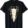 Camo Smoking Halloween Kamouflage Kostym Rolig Smoking Fluga T-shirt