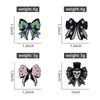 Punk Gothic Bow Enamel Pins Custom Spider Bat Skeleton Brooches Lapel Badges Clothes Funny Jewelry Gift for Friends