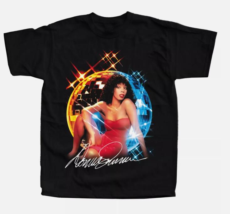 

Футболка с принтом Donna Summer Live Хлопок Полный размер Подарок для фанатов Черная, Подарок маме, Унисекс футболка L