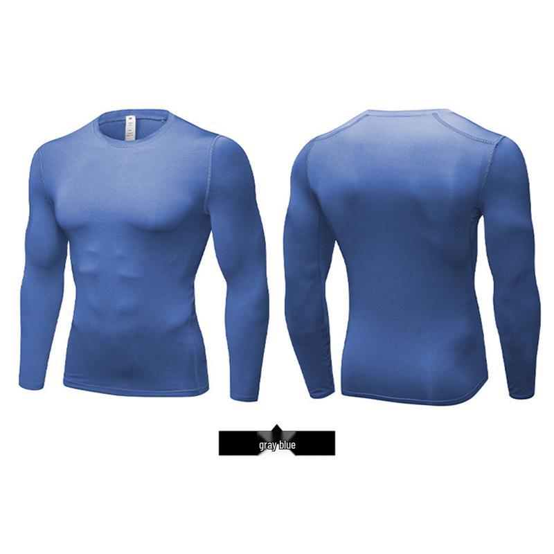 Herren Schnelltrocknender Kompressions-Sportanzug: Hochelastische Langarm-Fitness-Trainingsuniform für Personal Trainer