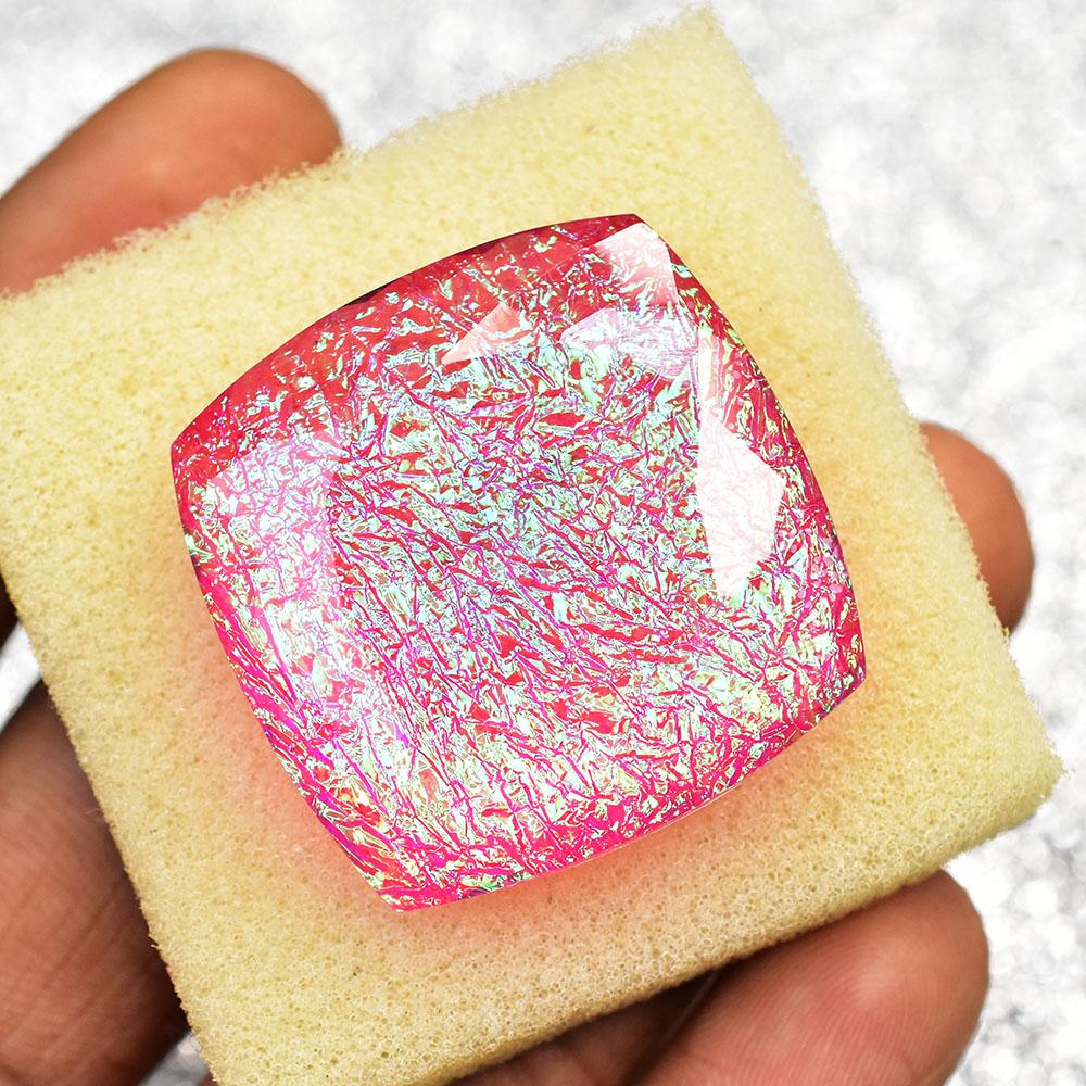 Lab-Created Opal Loose Gemstone 31x31mm Square Cushion Cut Monarch October Birthday Birthstone