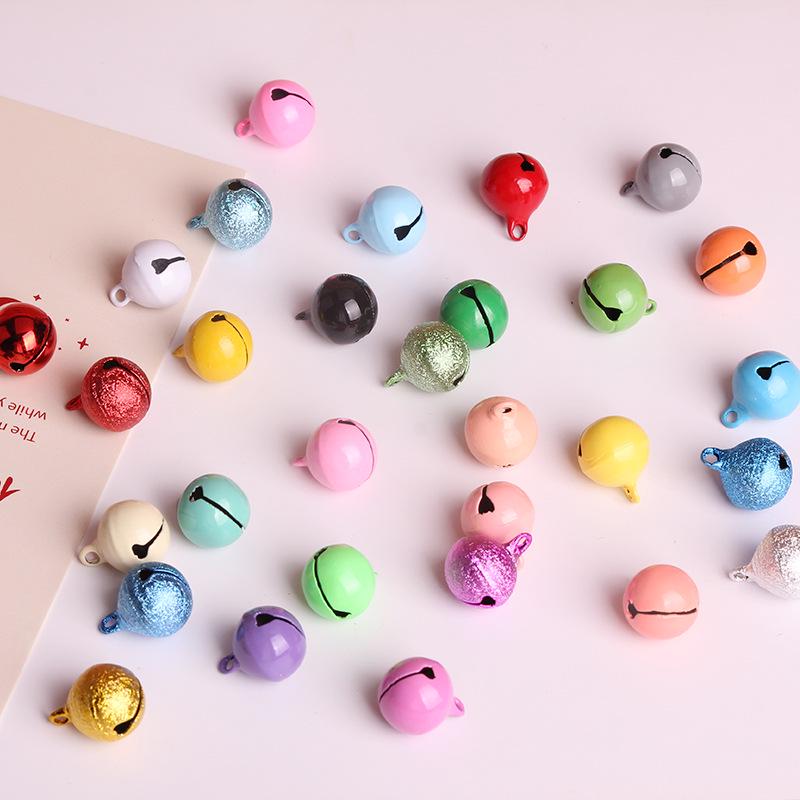 Colorful 14mm Metal Bell Keychains and Christmas Tree Decorations