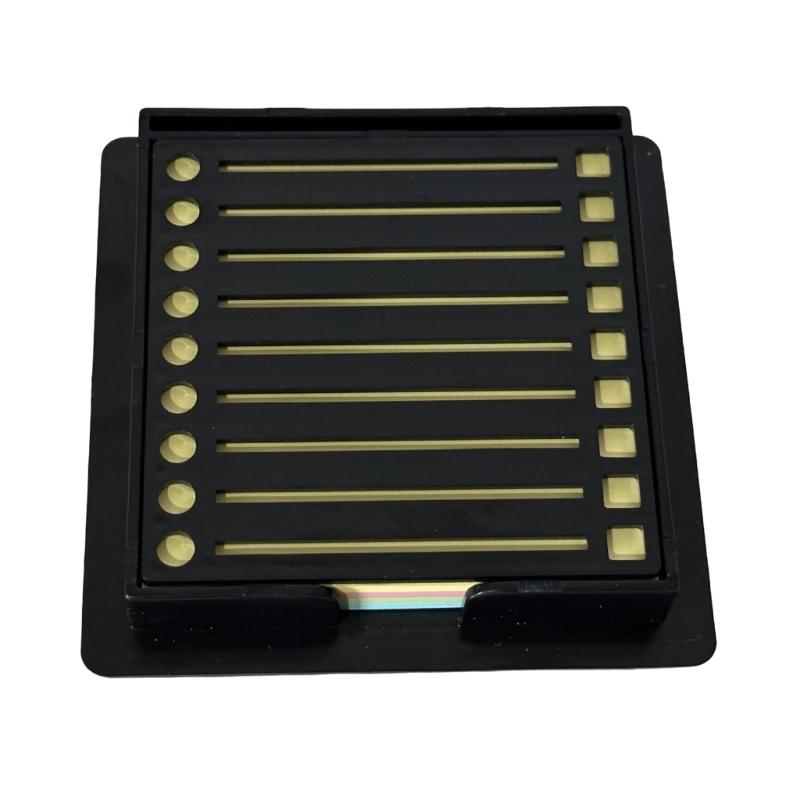 Memo Pad Organizer Sticky Note Holder with Stencil Post Note Holder Desk Organizer for Dorm Room and Office