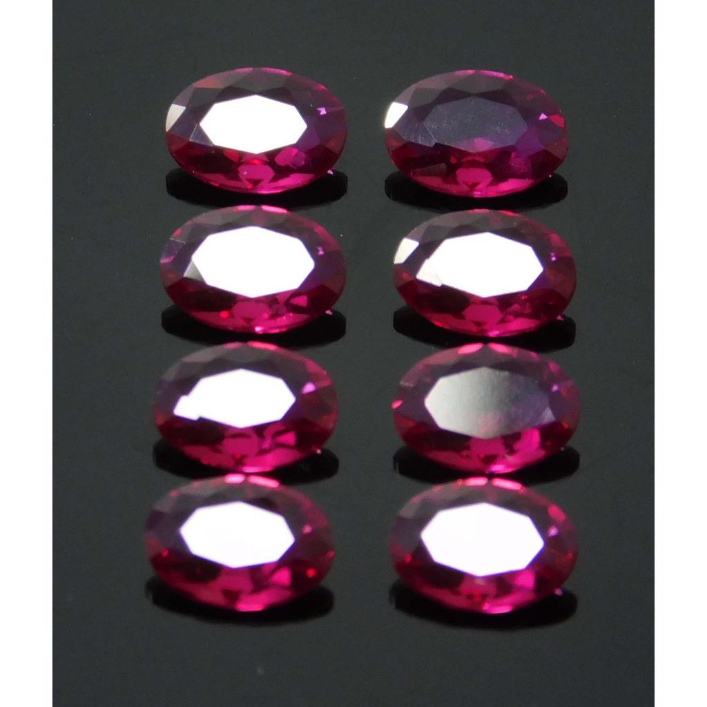7x5 mm Natural Red Ruby Excellent Oval Cut 8 Ct CERTIFIED Loose Gemstone Lot MULTTIQ109