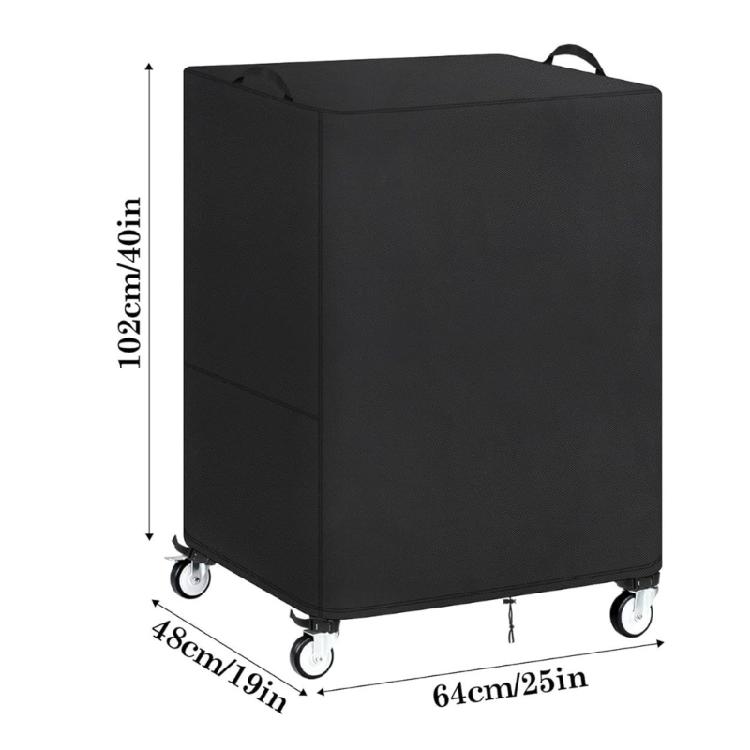 Professional AV Cart Equipment Cover 25x19x40Inch Waterproof Trolley Dustproof Cover for Offices Equipment Management