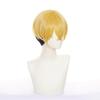 LVMEY Anime Cosplay Character Disguise Cosplay Cosplay Comic Market Cultural School with Wig Net Wig, Gold/Black Short, Heat-Resistant, Wig, Wig,