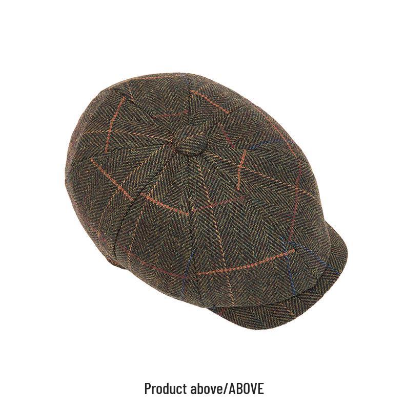 Men's Retro Octagonal Wool Felt Beret - Warm Autumn/Winter Painter-style Flat Newsboy Cap