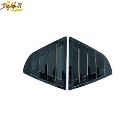 For Toyota Camry 2018- Bright Black Rear Window Louver Cover Side Vent New