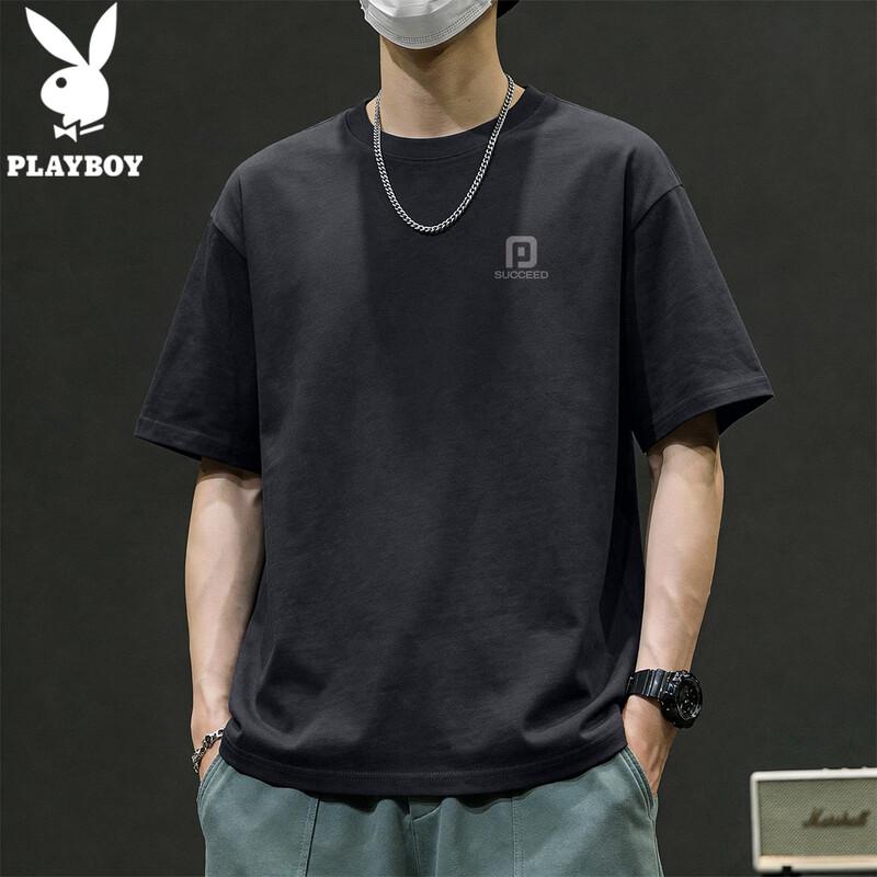 

PLAYBOY Men s 2026 Casual Loose Fit Short Sleeve T-Shirt 3XL