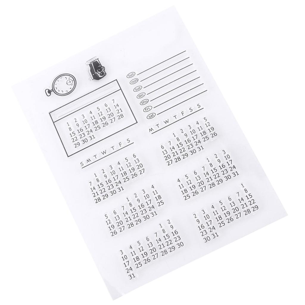 Transparent Klarer Silikonstempel Siegel für Scrapbooking Fotoalbum Dekorativer Kalender