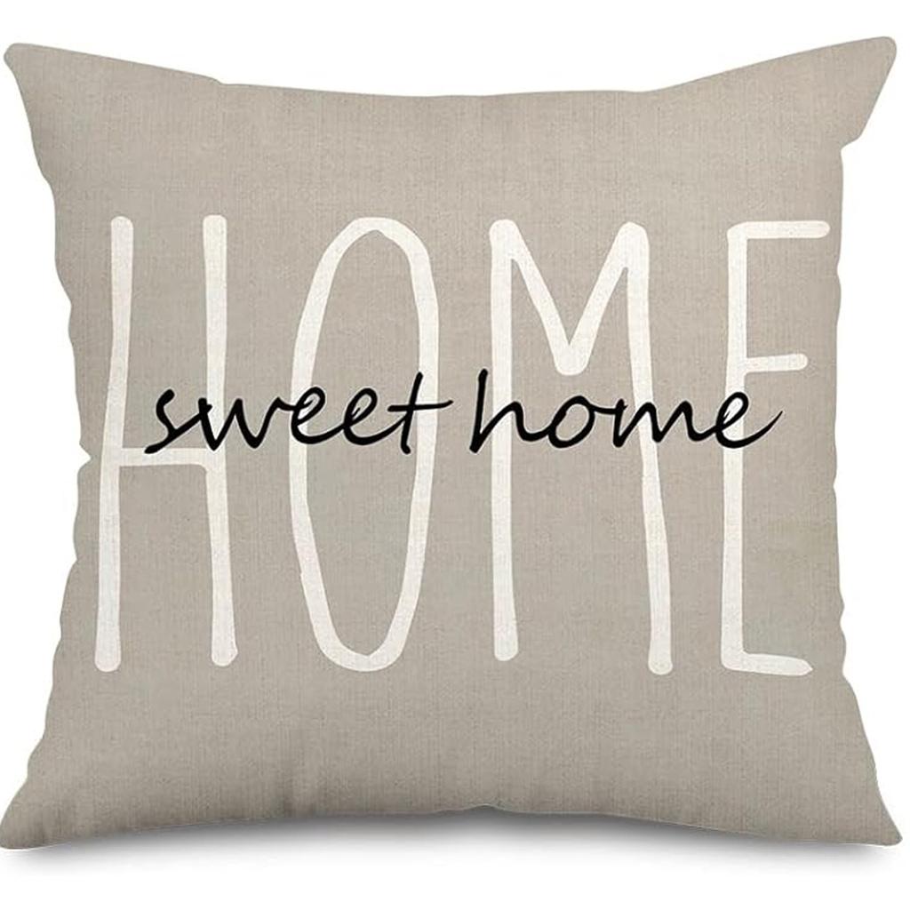 Flowers Daisy Tulip Printed Linen Pillow Case Home Living Room Sofa Bedroom Pillow Case