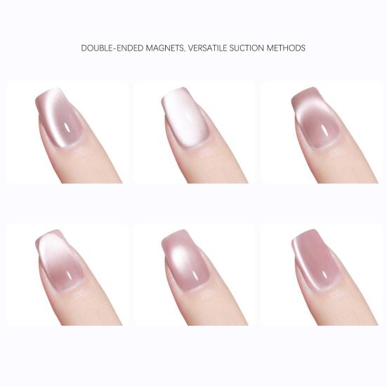 1/3 Pezzi Bacchetta Magnetica per Unghie Occhi di Gatto 3-in-1 a Doppia Punta Penna Magnetica per Smalto con Perline Rotonde Strumento per Design Unghie Smalto Gel Occhi di Gatto da Donna