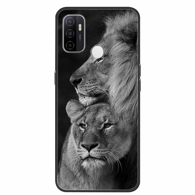 

Case For OPPO A53S Bumper Silicone Wolf TPU Soft Phone Cover For OPPO A53 2020 CPH2139 A 53S A53 S OPPOA53S Case Animals funda OPPO A53 2020