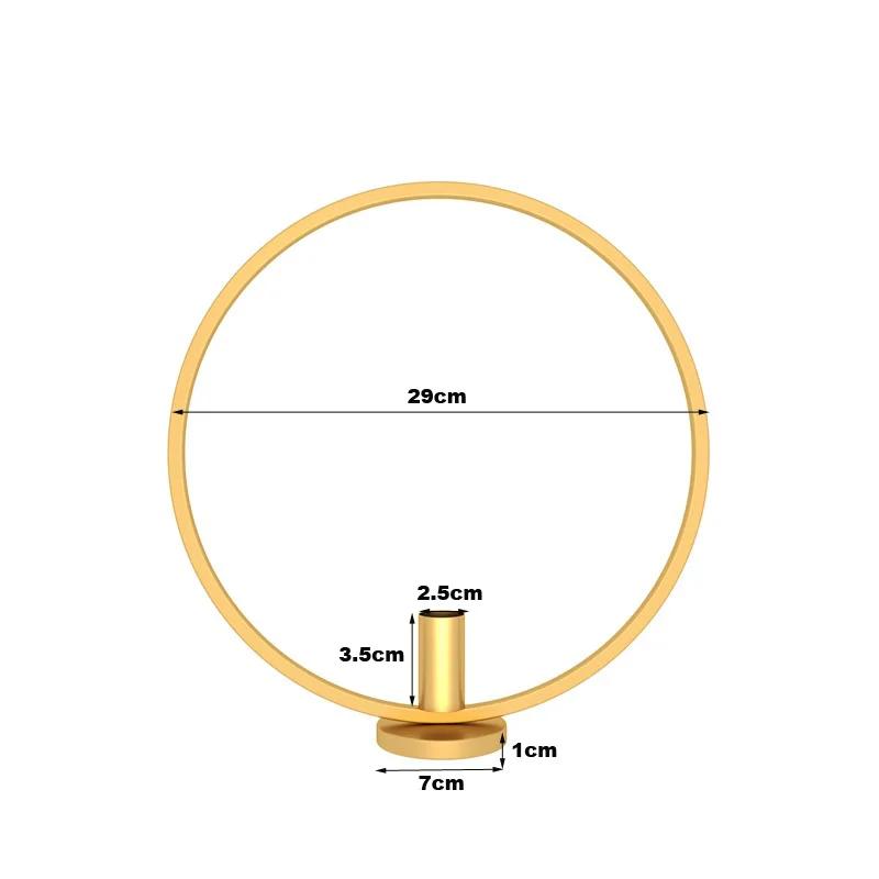 Nordic Round Candle Stand Simple Black Iron Metal Candlestick Tea Light Candle Holder Home Table Candlelight Dinner Decoration