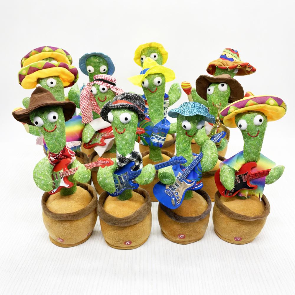 Talking & Dancing Cactus Toy - Wobbly Plush Doll Gift for Kids