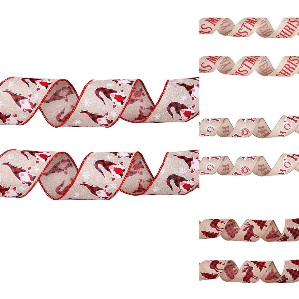 6 Meter Decorative Fabric Ribbon Featuring Christmas Letters And Unique Designs Animal