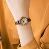 Retro Style Women'S Watch Small Plate Light And Thin Student Exam Watch Waterproof Quartz Belt Watch