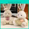 Søt rutete kjole tegneserie kanin plysjleketøy for barn