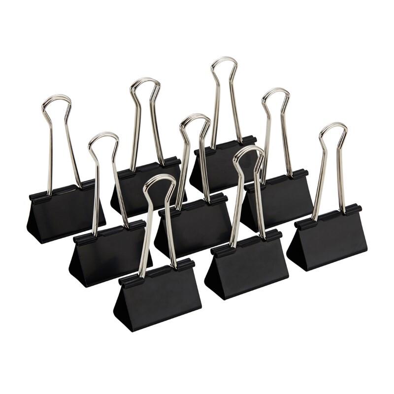 M&G Eplus Black Metal Binder Clips 50mm