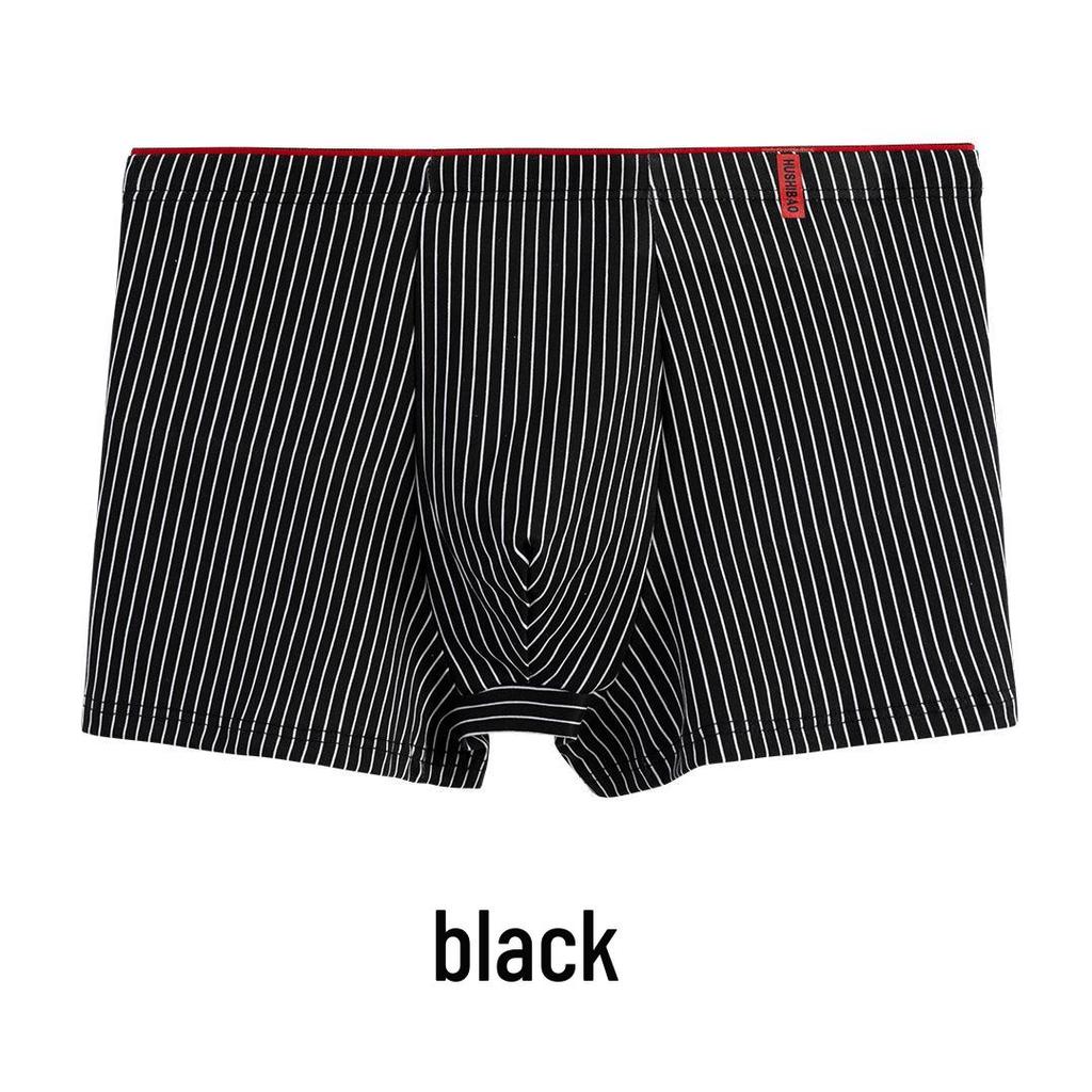 Men's Large Striped Boxer Briefs - Comfortable, Skin-Friendly, Breathable
