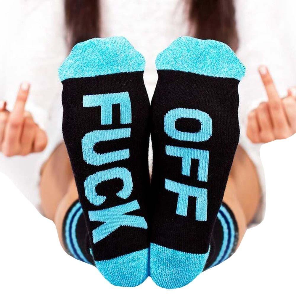 Unisex Letter Fuckoff Funny Casual Sports Skateboard Socks Stockings Color 5