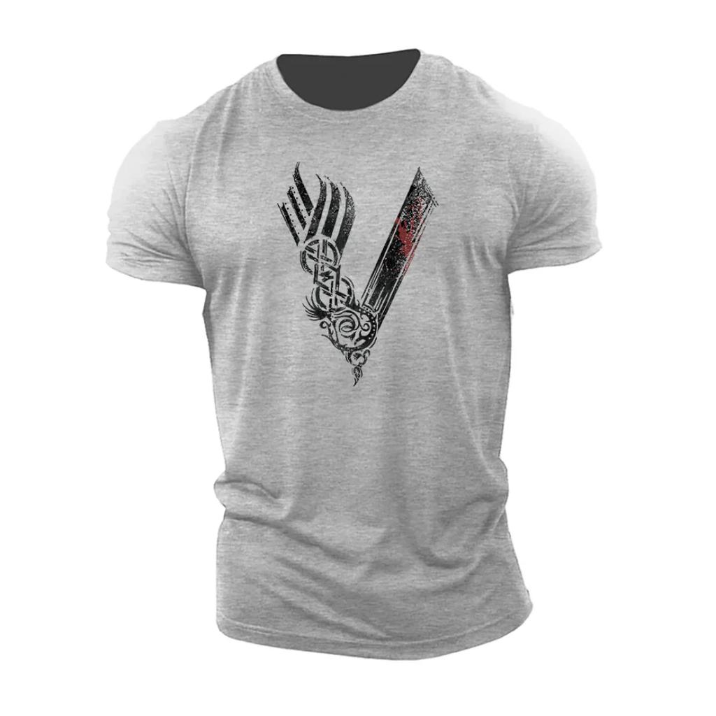 Vikings Warrior Fitness Training Gym Leisure TShirt Mens and Womens Luxury Brand