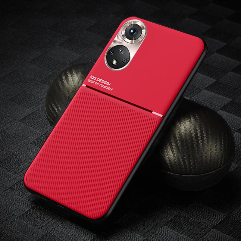 Luxury Car Holder Leather Case For Huawei P50 Pro Honor 50 60 70 ro Shockproof Soft TPU Cover