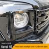 Haval H9 2nd Gen Headlight Frame Kit: Grille, ABS, LED Beads, Black Warrior Design