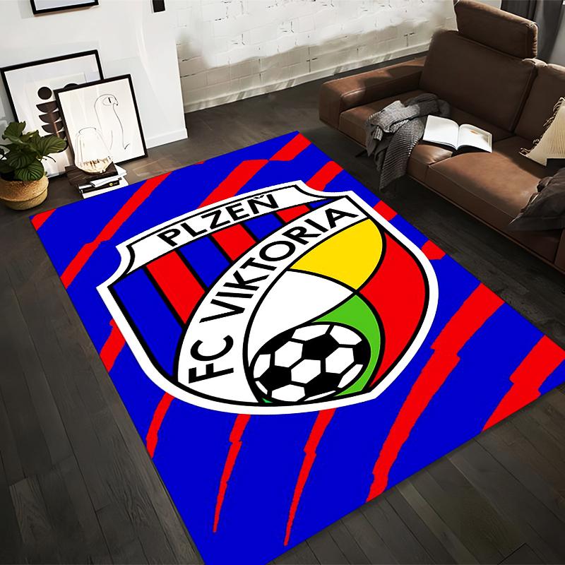 FC Viktoria Plzeň Logo Design Non-slip rug suitable for living room and bedroom sofas