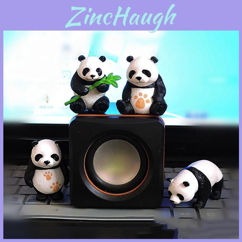 Charming 4pcs/set Lovely Mini Panda Action Figures For Cake Toppers And Collectibles