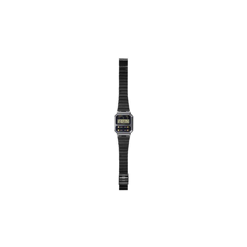 Casio VINTAGE Series-A100 Waterproof Casual Quartz Movement Stainless Steel Strap Japanese and Korean Watch Uniform for Men and Women A100WEGG-1A2