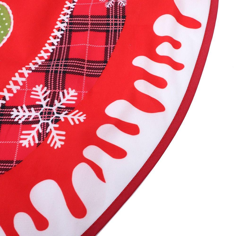 Merry Christmas Round Christmas Tree Skirt Creative Carpet Floor Mat New Christmas Base Cover
