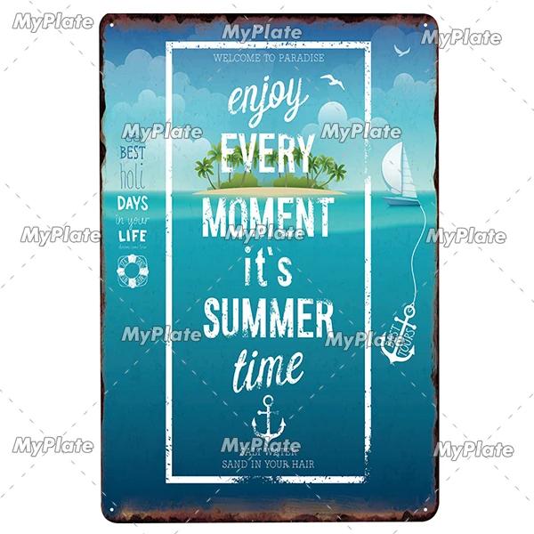 BAR Tin Sign Metal Sign Retro Plaque Home Decor Metal Vintage Man Cave Bar Pub Club Beach Wall Decoration