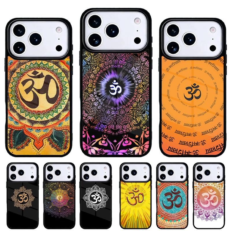 Yoga Om Mandala Colourful Phone Case for iPhone 17 Air 16e 15 14 13 Pro Max Back Cover for 12 11 Pro Coque