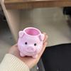 3D Pig Figurine Pen Holder, Unique Cute Desktop Storage Organizer for Stationery Makeup Brushes Office Desk Decoration