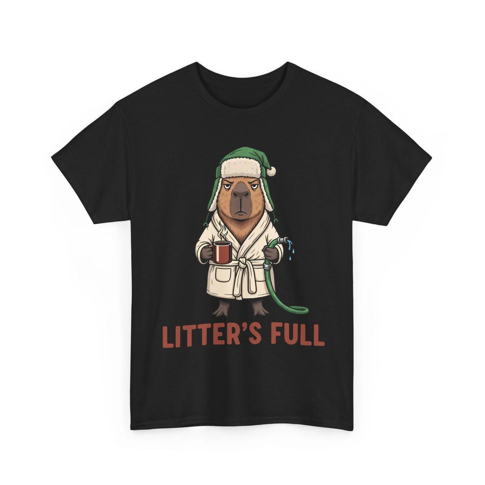 

Litter’s Full T shirt, Capybara Women Men Shirt 4XL