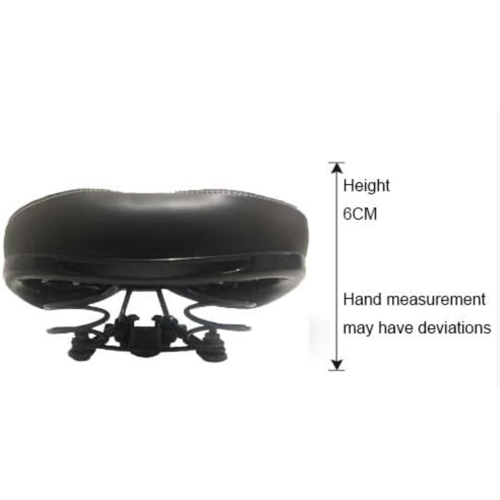 Bike Seat Comfort Saddle Dual Spring Designed with Memory Foam Breathable Soft Bicycle Cushion