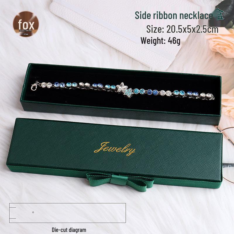 Jewelry Gift Box with Ribbon Bow - Ring, Necklace, Ornament Storage