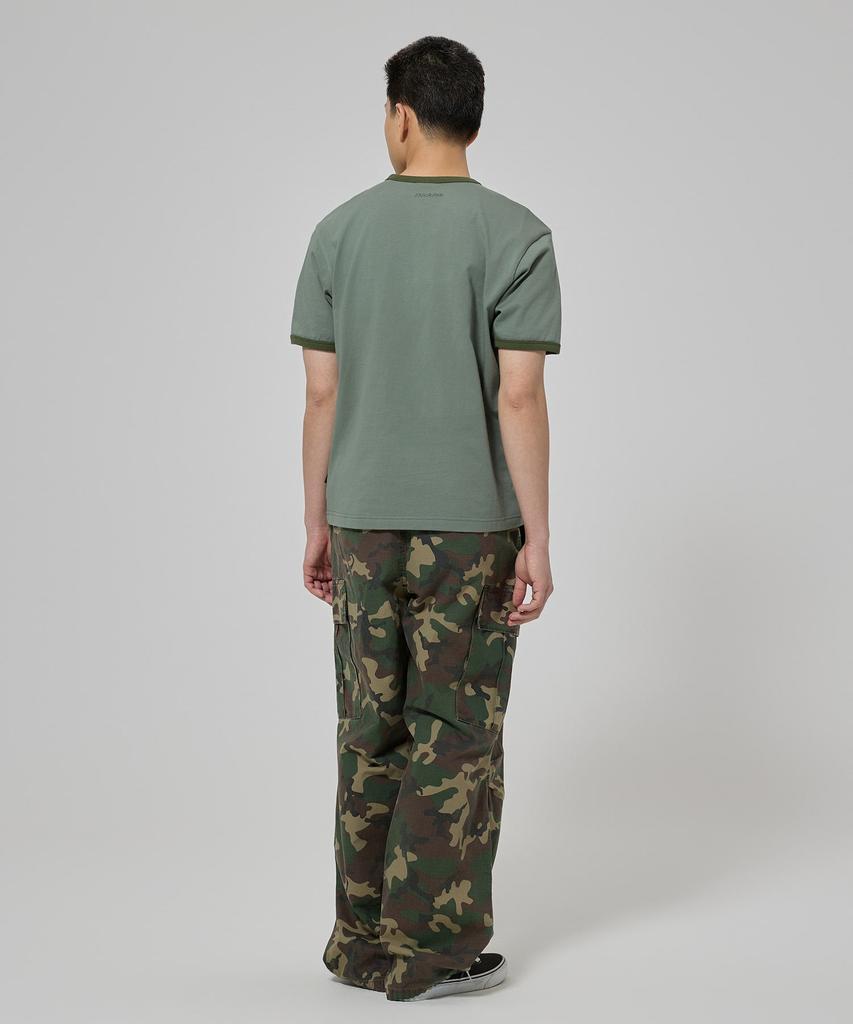 DICKIES Tree Logo Ringer T-Shirt Olive