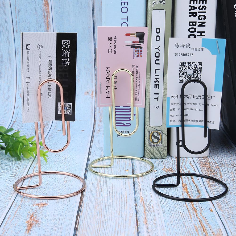 3PCS Metal Memo Clip Holder Table Number Name Card Holder Office Desk Organizer