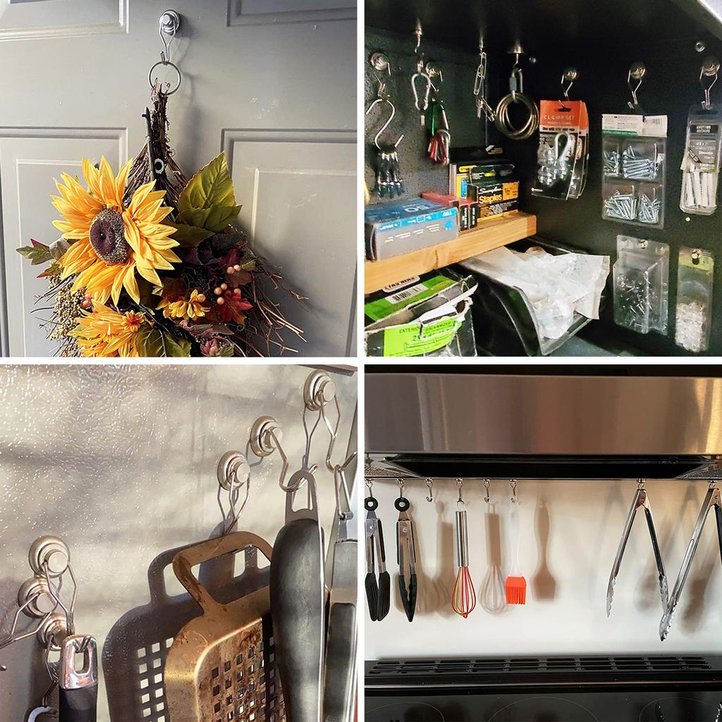 Mocne Haczyki Magnetyczne Wieszak Neodymowy Obrotowy Haczyk Magnesy do Przechowywania Ściennego Dekoracja Organizer Kuchenny Wieszanie Banerów Billboardów