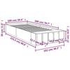 VidaXL Cadre de lit sonoma gris 100x200 cm bois d'ingénierie, lit, lit simple, lit de rangement, sommier, meubles de 3280606