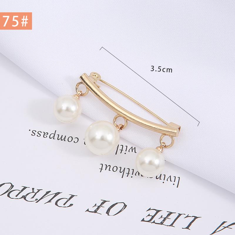 Pearl Anti-Exposure Brooch: Women's Waist-Cinching Pin & Clothing Decoration