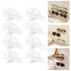 8 Units No Drill Wall Glasses Stands Sticker Stick Design Efficient Eyewear Storage System Clear Materials