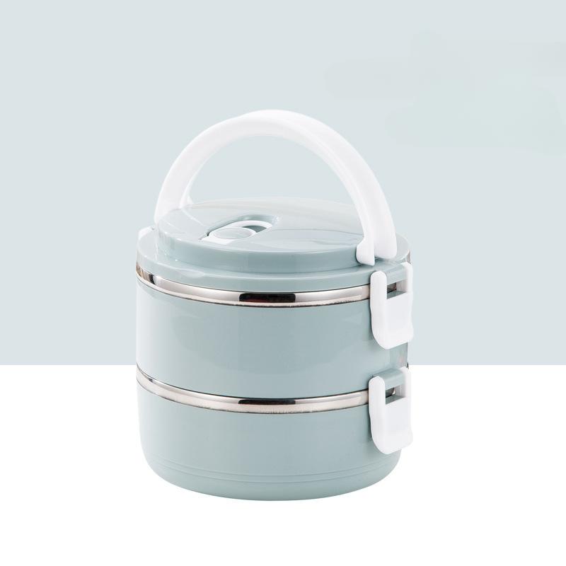 

Двухслойный изолированный ланч-бокс из нержавеющей стали для офиса, школы, кемпинга и пикника Double layer