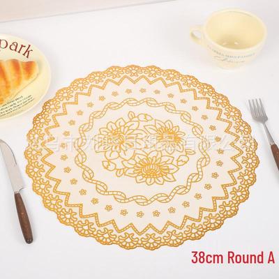 38cm Round PVC Heat-Insulation Coaster and Placemat Set