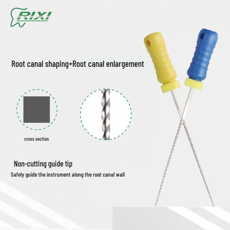 Stainless Steel/Nickel-Titanium Dental Root Canal Files: K-File, H-File, R-File with Irrigation Needles