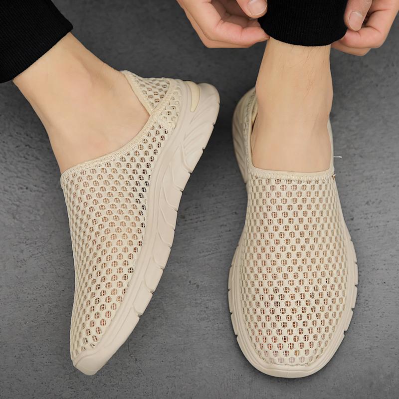 

Мужская повседневная обувь без шнуровки, новинка 2024 года, летние новые модные прогулочные туфли с дышащей сеткой для мужчин, уличные легкие мужские кроссовки, теннисная обувь